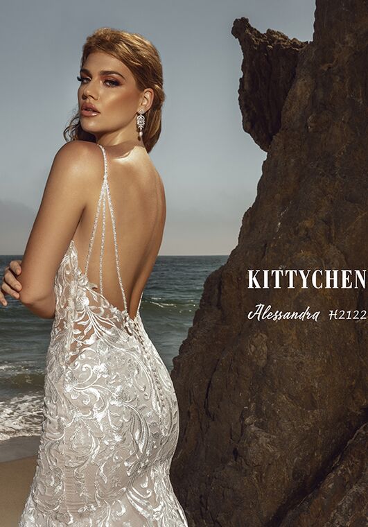 KITTY CHEN ALESSANDRA, H2122 Fit-and-Flare Wedding Dress - 3
