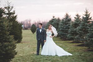Fit-and-Flare Wedding Dress With Cathedral Train