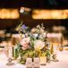 Elegant Pink and Gold Table With Candles