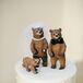 Cake Topper with Bear Bride and Groom