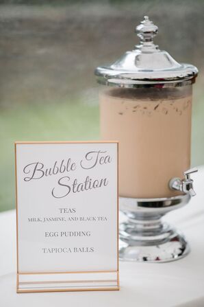 Bubble Tea Station at Wedding in Waverly, Pennsylvania