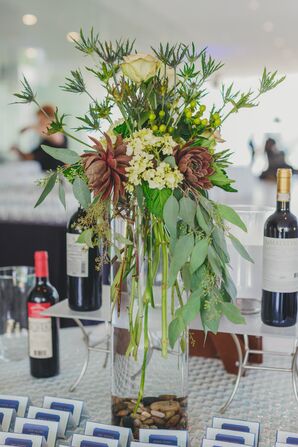 Succulent and Thistle Wild Centerpiece
