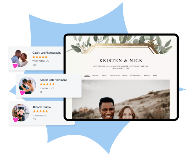 Plus, use all our fun (and free!) wedding planning tools