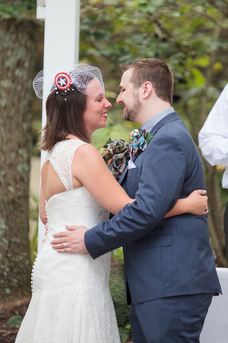 Intimate Moment Between Couple at Ceremony