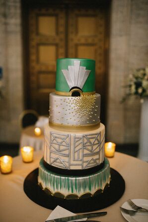 Glam Emerald Art Decor Cake