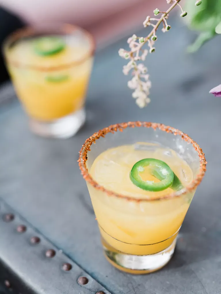 Spicy margarita big batch signature wedding drink idea