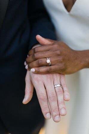 Couple Holding Hands During Georgia Wedding