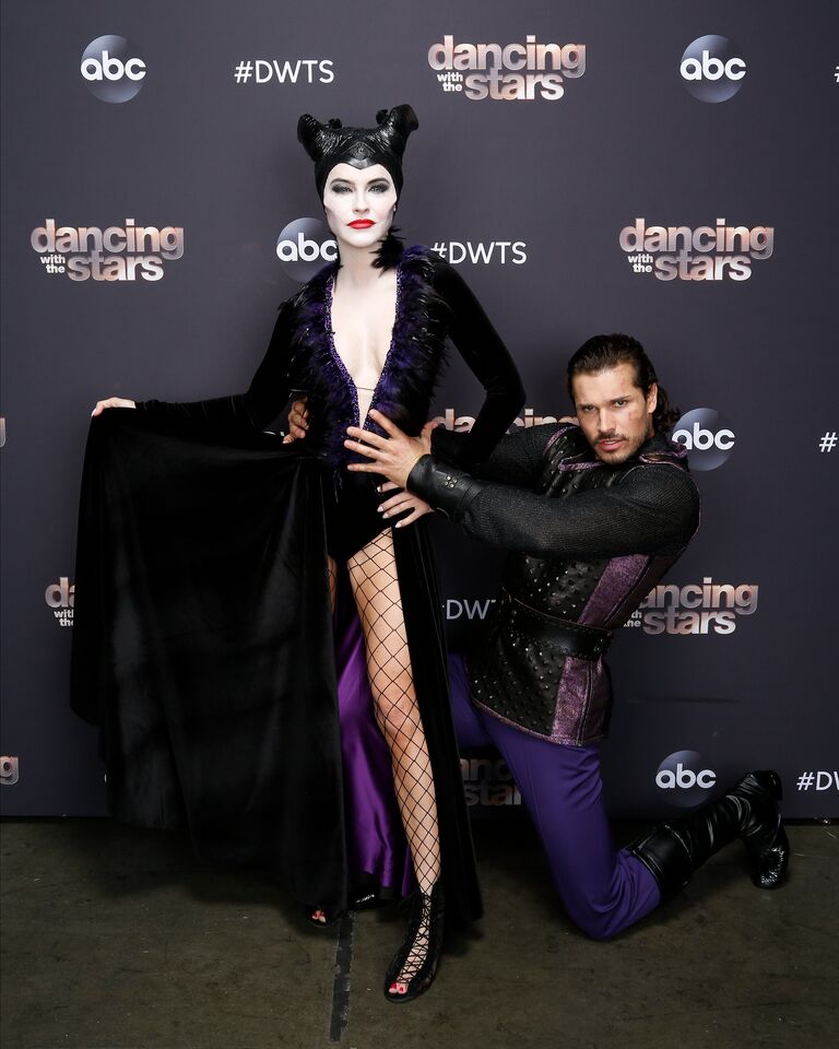 Chrishell Stause and Gleb Savchenko as Maleficent and a Knight
