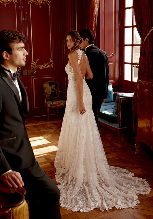 Justin Alexander Jada Fit-and-Flare Wedding Dress - 5