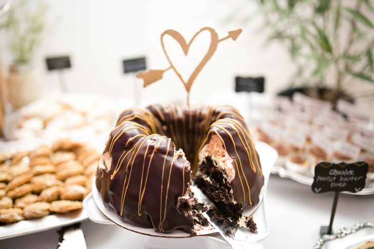 Chocolate Wedding Cake Iced in Chocolate with Drizzle