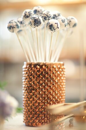 Blue and White Lollypops