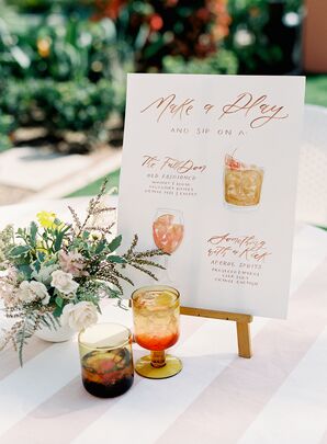 Illustrated Signature Cocktail Menu