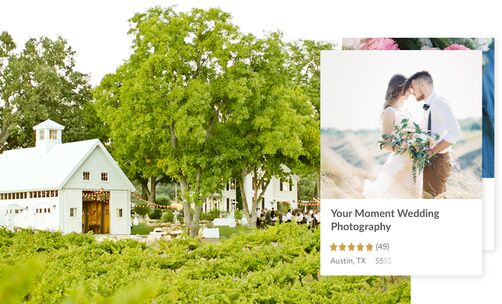 Define your wedding style to get matched with local vendors