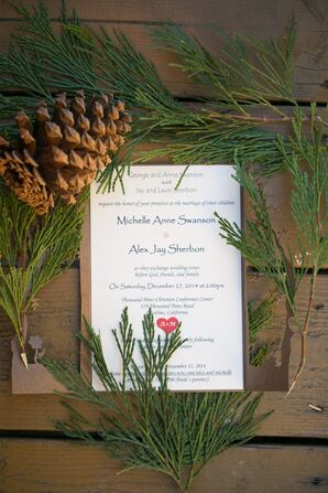 Laser-Cut Wood Wedding Invitation