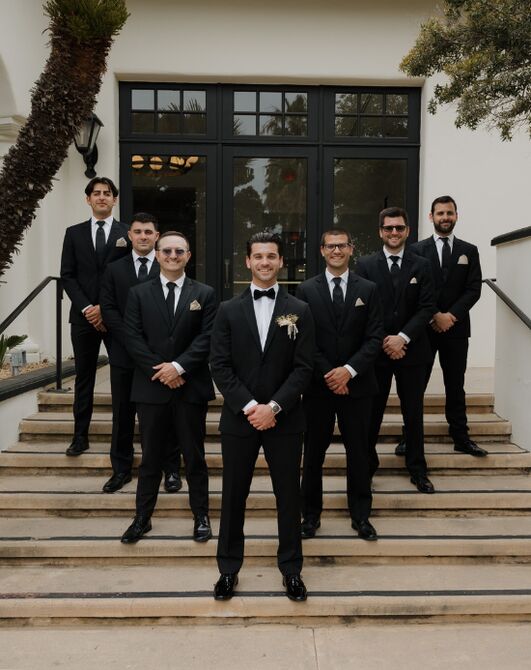 Suit Shop Men's Black Tuxedo Tuxedo - 2