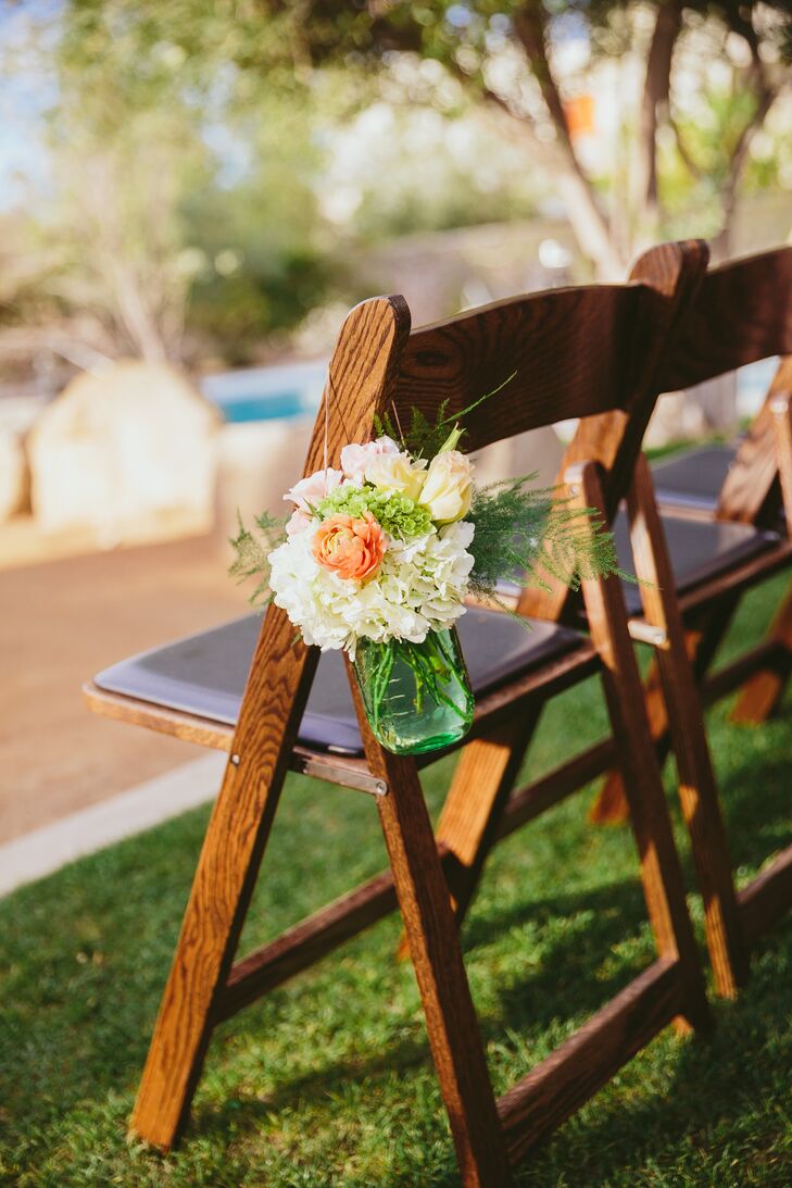 Hydrangea and Rose Aisle Decoration