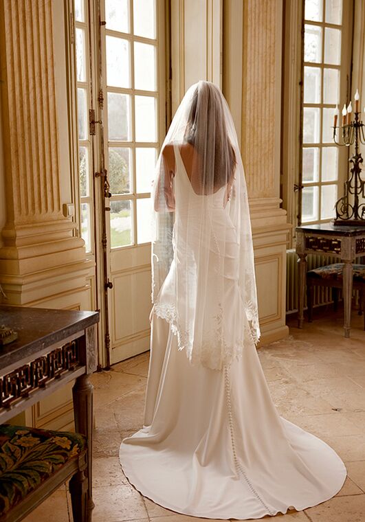 Justin Alexander Julian Fit-and-Flare Wedding Dress - 7