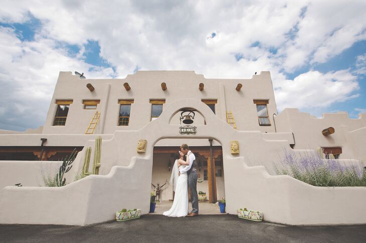 The couple held their ceremony and reception at La Punta Norte, a Mexican-inspired resort overlooking a lake in Summerland, British Columbia.
