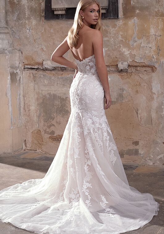 Adore by Justin Alexander Sawyer Trumpet Wedding Dress - 4