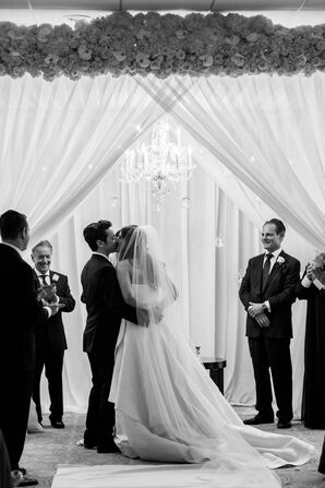 Traditional Jewish Chuppah with Ivory Draping
