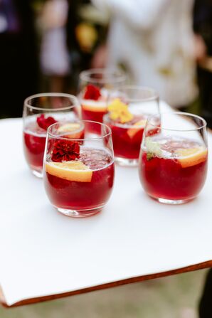 Sangria Signature Cocktail at Italy Destination Wedding