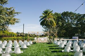 DIY Backdrop at Ceremony