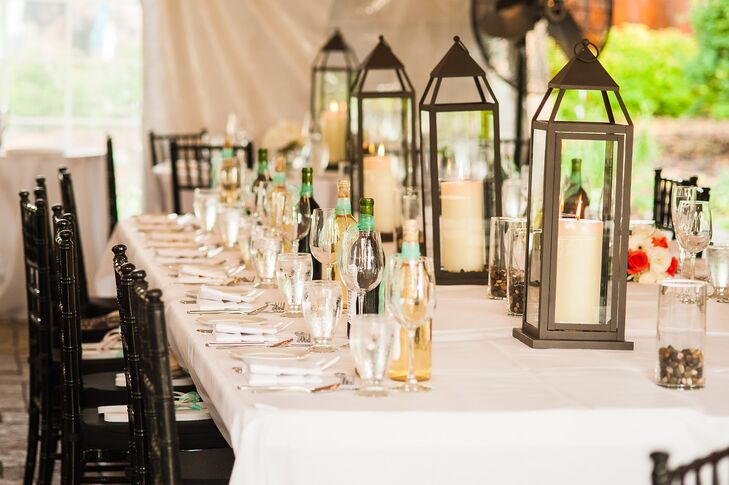 Long Reception Table with White Linens