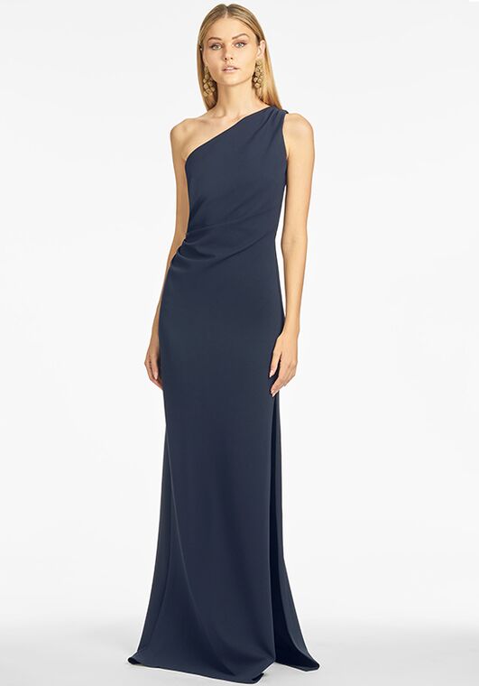 Sachin & Babi Cece Gown - Navy One Shoulder Bridesmaid Dress - 3