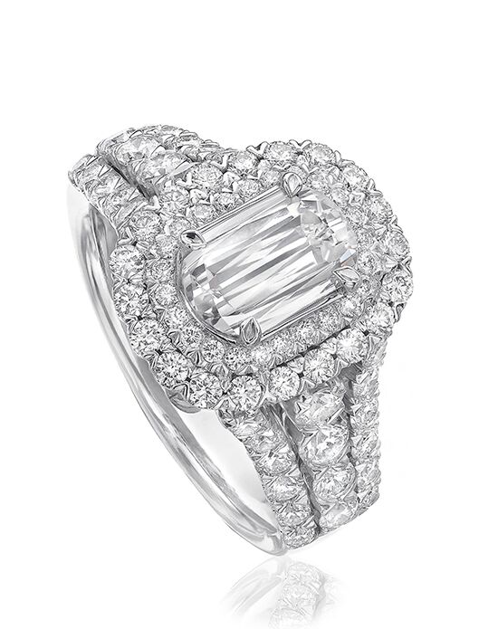 Christopher Designs Glamorous Emerald, Oval Cut Engagement Ring - 1