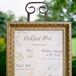Gold Framed DIY Watercolor on Canvas Cocktail Hour Sign