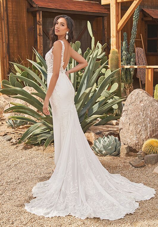 Lillian West 66265 Fit-and-Flare Wedding Dress - 5