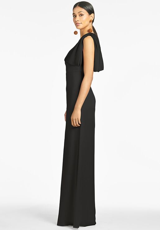 Sachin & Babi Chelsea Gown - Black One Shoulder Bridesmaid Dress - 2