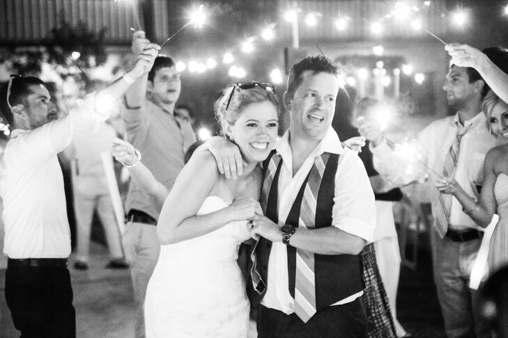 Chelsea and Steve’s Sparkler Exit