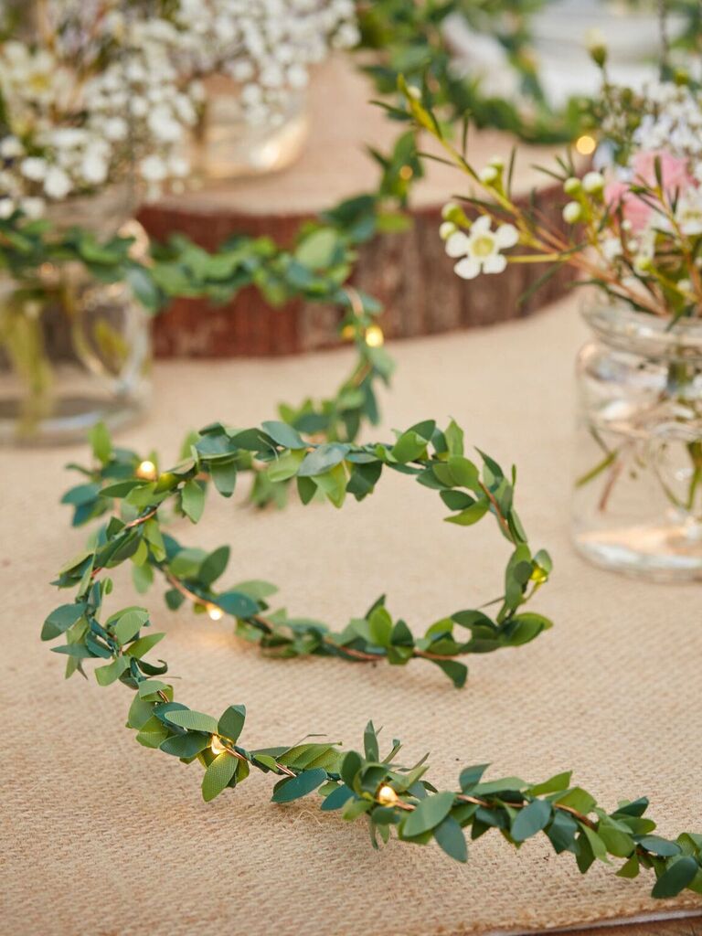 The Celebrations House foliage lights wedding table decorations
