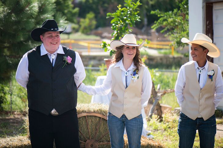 “One of my favorite moments of the day was seeing the look on Lacey’s face as she saw Sara walking down the aisle towards her,” Jennie, the photographer, says.