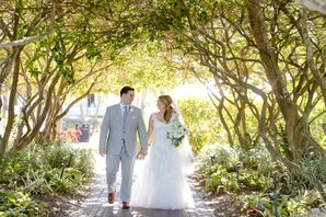 Classic Bride and Groom in Fashionable Beachy Attire