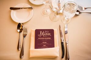 Whimsical Plum Menu Cards