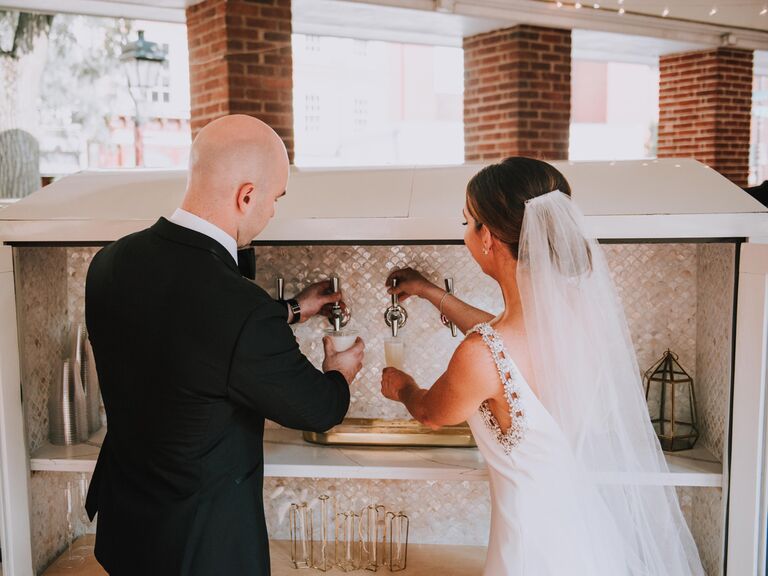 wedding drink ideas beer on tap