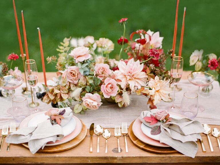 Wedding Centerpieces Orange Candles