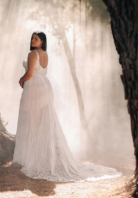Disney Fairy Tale Weddings Pocahontas - DP425 Sheath Wedding Dress - 5