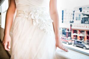 Liancarlo Flower-Adorned White Wedding Dress