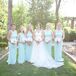 Long Mint Summer Bridesmaid Dresses