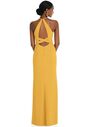 Dessy Group Halter Criss Cross Cutout Back Maxi Dress - 3092 Halter Bridesmaid Dress - thumbnail - 1