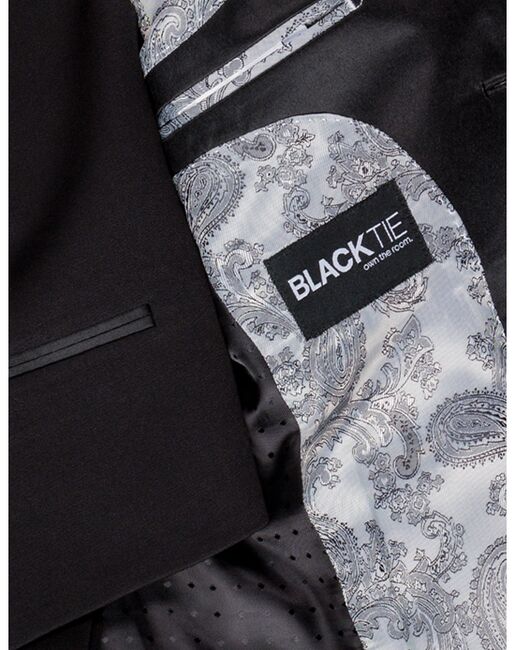 BLACKTIE "Kingston" Black Tuxedo (5-Piece Set) Flower Girl Dress and Ring Bearer Outfit - 4