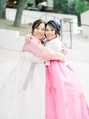 Bride and Mother Share Embrace During Wedding at The 1909 in Topanga, California