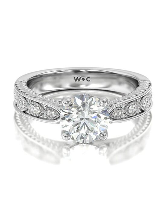 With Clarity Vintage Marquise, Round, Oval Cut Engagement Ring - 1