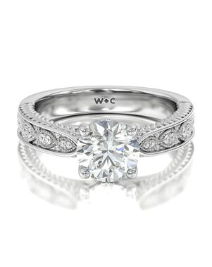 With Clarity Vintage Marquise, Round, Oval Cut Engagement Ring