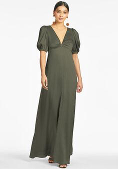 Sachin & Babi Alli Gown - Moss Green V-Neck Bridesmaid Dress
