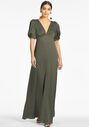 Sachin & Babi Alli Gown - Moss Green V-Neck Bridesmaid Dress - thumbnail - 1