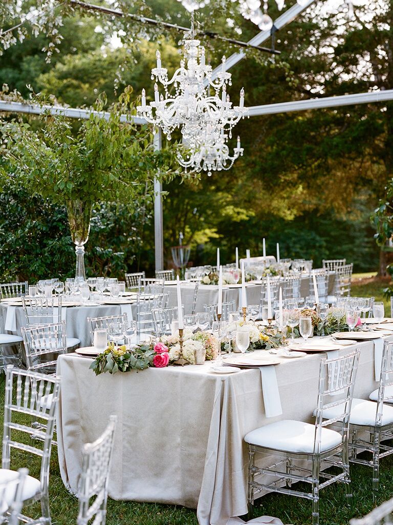 Outdoor reception tables